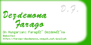 dezdemona farago business card